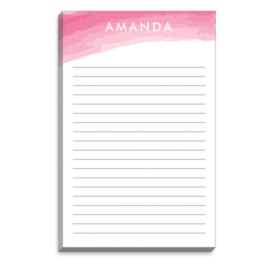Pink Watercolor Swash Notepads